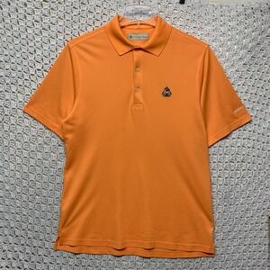 Donald Ross Shirt Mens Sz M Orange Polo Shirt Golf Performance Respect The Game